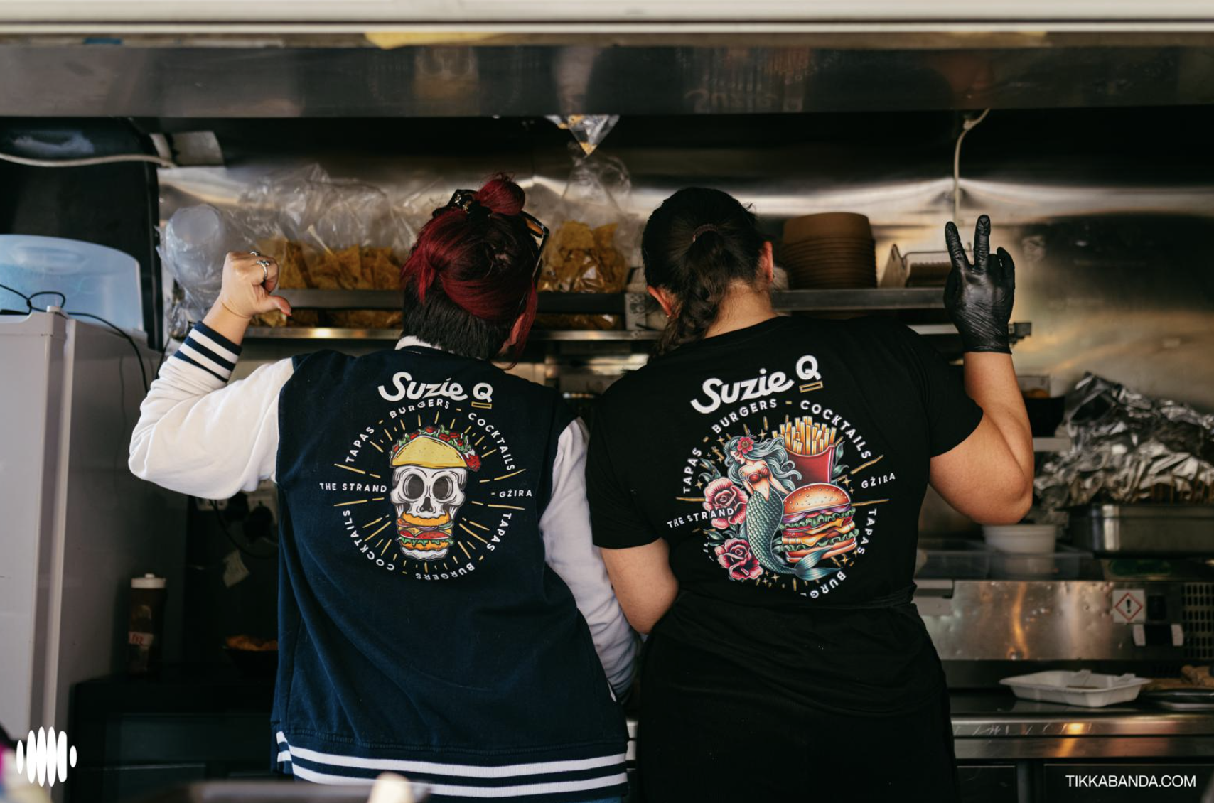 Suzie Q branded merchandise — jackets and tees